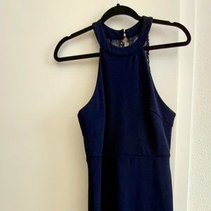 Navy Halter Dress